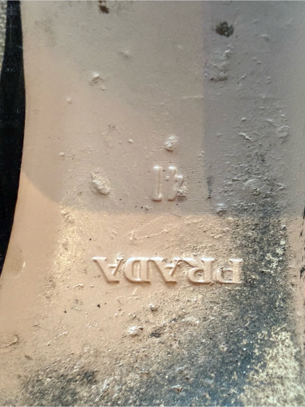 Prada Black Saffiano Leather Loafers with Gold Logo - Picture 5 of 5